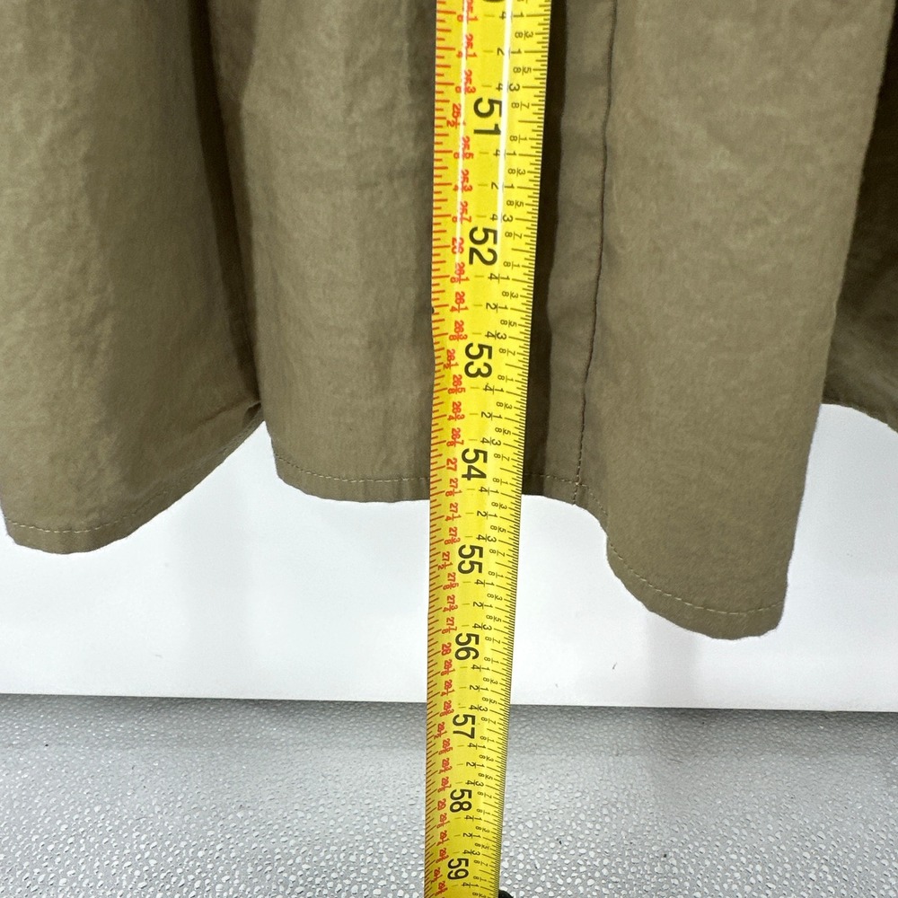 Olive Green Tiered Maxi Dress Small Cottagecore Prairie Boho Puff Sleeve Deep V - Picture 9 of 12